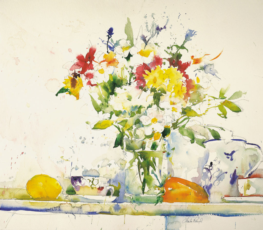 24. Urchfront Flowers by Charles Reid | 25 watermedia paintings by 25 top artists