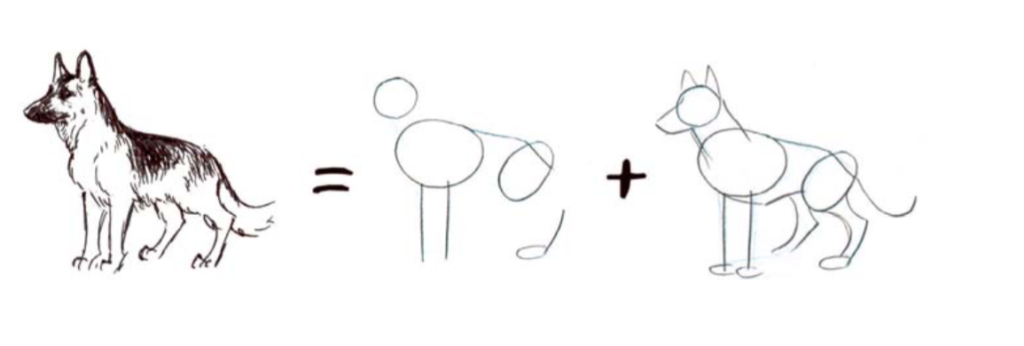 how to draw animals geometry of dogs